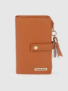 Fastrack Women Tan Brown Solid Two Fold Wallet