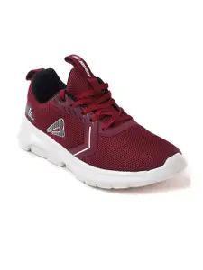 IMPAKTO Men Maroon Mesh Running Non-Marking Sports Shoes