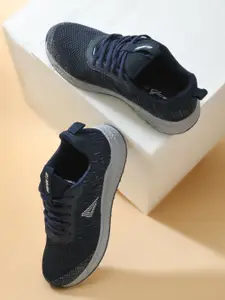 IMPAKTO Men Navy Blue Breathable Mesh Running Non-Marking Shoes