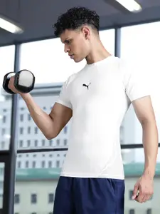 Puma Men White Printed EXO-ADAPT Performance Slim Fit Sustainable T-shirt