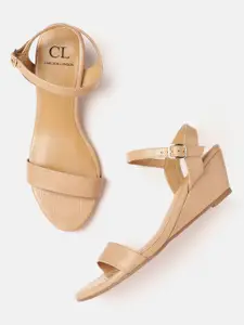 Carlton London Women Croc Textured Wedge Heels