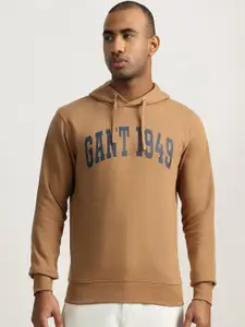 GANT Men Brown Hooded Sweatshirt