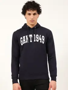 GANT Men Navy Blue Hooded Sweatshirt