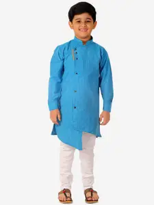 Pro-Ethic STYLE DEVELOPER Blue Angrakha  Kurta with Churidar