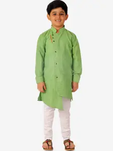 Pro-Ethic STYLE DEVELOPER Boys High Slit Pure Cotton Kurta with Pyjamas
