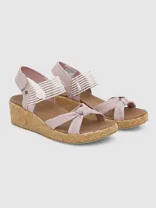 Skechers Pink & Brown Wedge Sandals