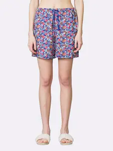 Van Heusen Women Tropical Allover Print Functional Pocket Superior Drape Lounge Shorts