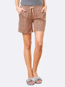Van Heusen Plus Size Women Printed Lounge Shorts- ILSH1ALWPWW9555502-Skin