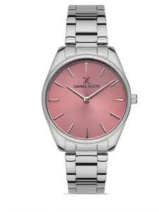 Daniel Klein Premium Women Pink Dial & Bracelet Style Straps Analogue Watch-DK.1.13248-2
