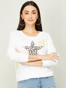Fame Forever by Lifestyle Women White Printed Sweatshirt