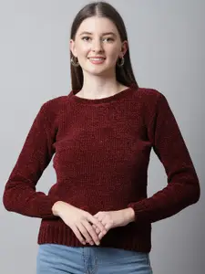 Cantabil Women Maroon Solid Pullover