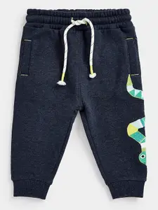 mothercare Boys Embroidered Pure Cotton Joggers Trousers