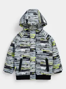 mothercare Boys Abstract Print Hooded Bomber Jacket