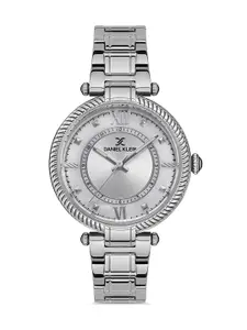 Daniel Klein Premium Women Silver-Toned Dial & Strap Analogue Watch DK.1.13213-1