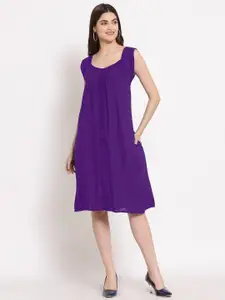 PATRORNA Women Purple Nightdress