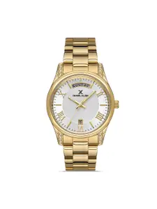 Daniel Klein Premium Women Silver & Gold- Toned Dial & Straps Analogue Watch DK.1.13227-4
