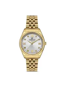 Daniel Klein Premium Women Silver & Gold Toned Dial & Straps Analogue Watch DK.1.13221-4
