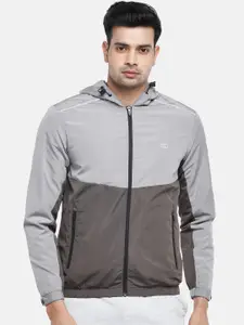 Ajile by Pantaloons Men Grey Colourblocked Sporty Jacket