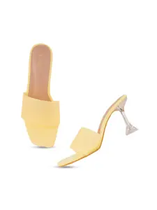 Cogner Yellow Block Heel