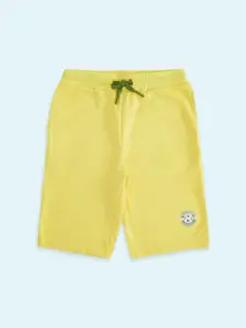 Pantaloons Junior Boys Yellow Solid Shorts