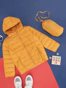 Pantaloons Junior Boys Yellow Solid Puffer Jacket
