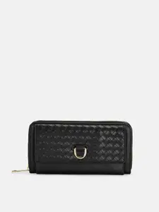 Forever Glam by Pantaloons Women Textured PU Zip Around Wallet