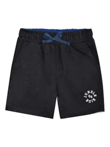 milou Boys Blue Solid Solid Pure CottonShorts