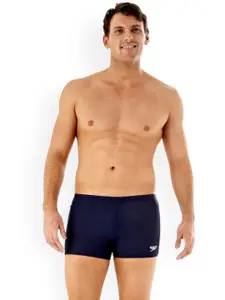 Speedo Men Plus Size Navy Blue Solid Swim Shorts