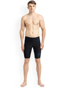 Speedo Boys Black Solid Swim Shorts