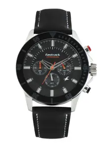 Fastrack Fastrack Men Charcoal Analogue Watch NJ3072SL02