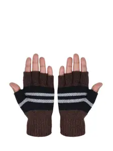 LOOM LEGACY Men Brown Acrylic Winter Hand Gloves