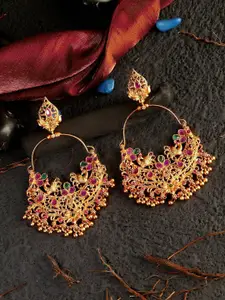 Adwitiya Collection Gold-Toned Classic Chandbalis Earrings