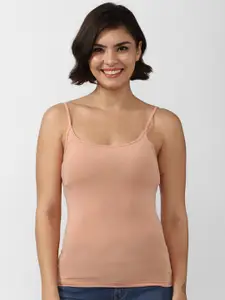 FOREVER 21 Women Beige Solid Camisole