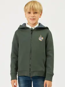 One Friday Boys Green Open Front Jacket