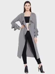 Hypernation Women Grey Longline Shrug