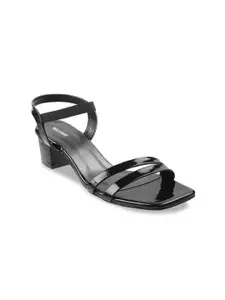 WALKWAY by Metro Black Textured Block Sandals