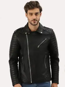 Leather Retail Men Black Outdoor Biker Jacket