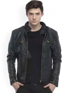 Leather Retail Men Black Outdoor Biker Jacket
