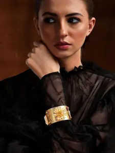 Rubans Women Gold-Plated Cuff Bracelet
