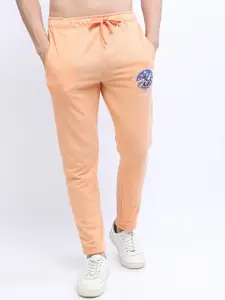 KETCH Men Peach Printed Track Pants