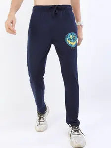 KETCH Men Navy Blue Printed Regular Fit Track Pants