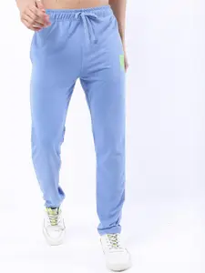 KETCH Men Blue Printed Track Pants