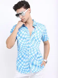 KETCH Men Blue Slim Fit Printed Casual Shirt