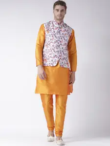 Hangup Men Yellow Kurta with Pyjamas