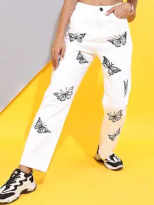 Tokyo Talkies Women White Straight Fit Clean look Jeans