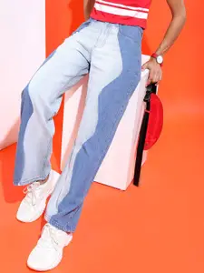 Tokyo Talkies Women Colourblocked Clean Look Dad Fit Jeans