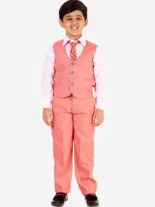 Pro-Ethic STYLE DEVELOPER Boys 3-Piece Single Breasted Waistcoat With Trousers & Shirt