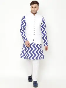Hangup Men Printed Kurta with Pyjamas