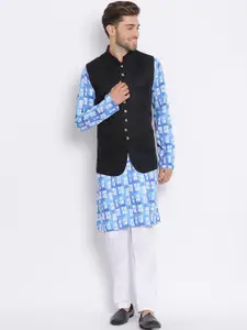 Hangup Men Printed Kurta with Pyjamas