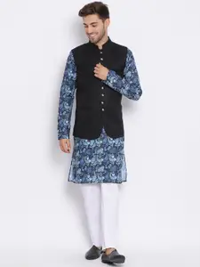 Hangup Men Printed Kurta with Pyjamas